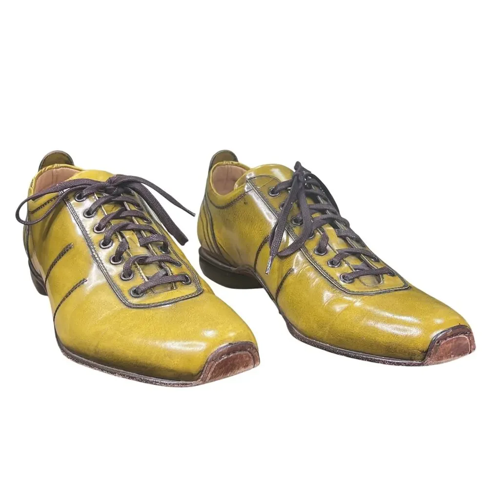 Per Antoni by Calzoleria Toscana Italian Yellow Patina Oxfords Size 44 US 10.5